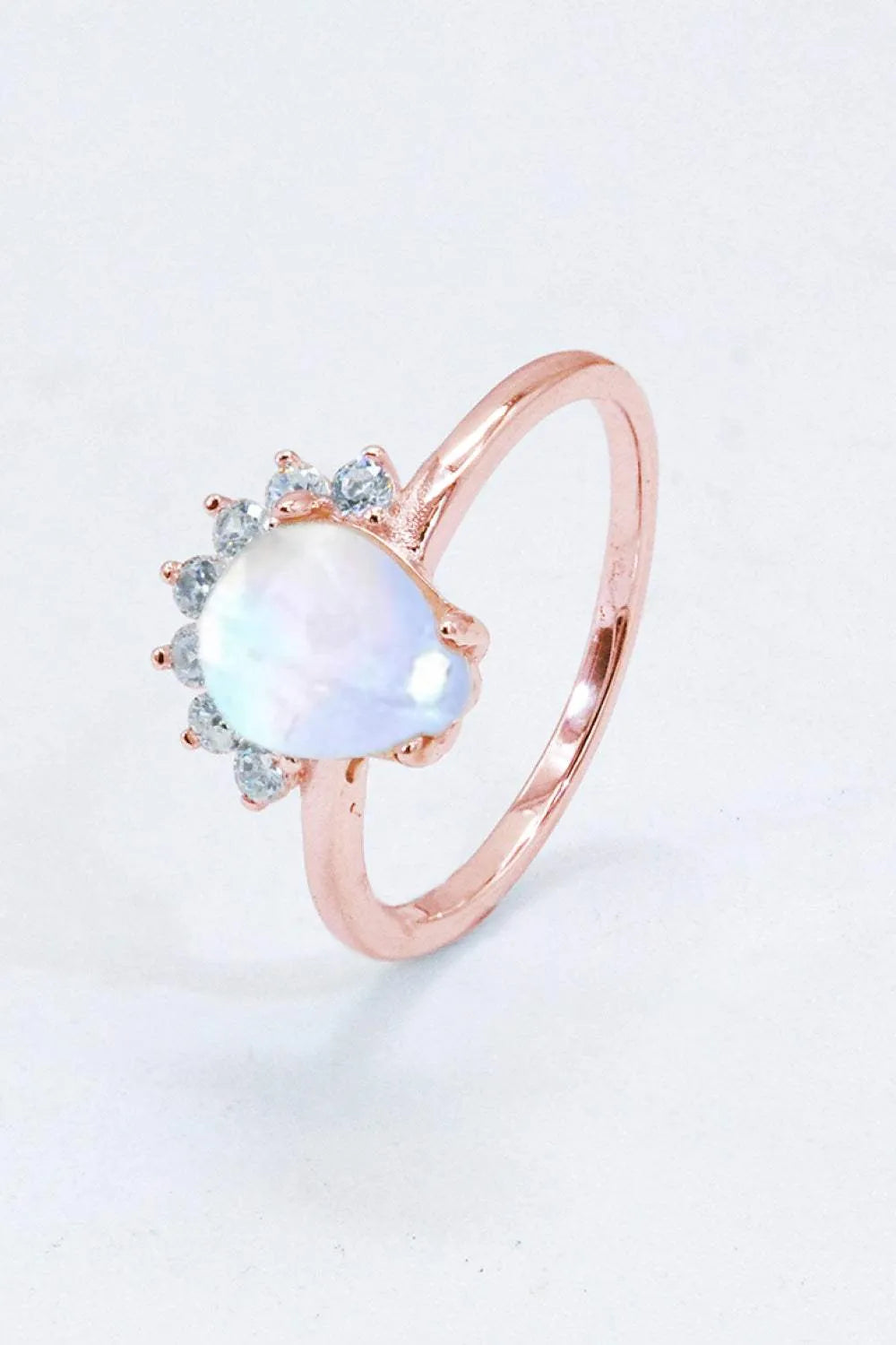 925 Sterling Silver Moonstone Ring Moonstone - Tophatter Daily Deals